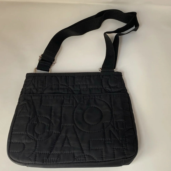 Kenneth Cole Reaction Crossbody Quilted Purse Black Zip Closure Nylon Bag - Picture 5 of 11